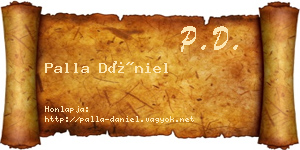 Palla Dániel névjegykártya